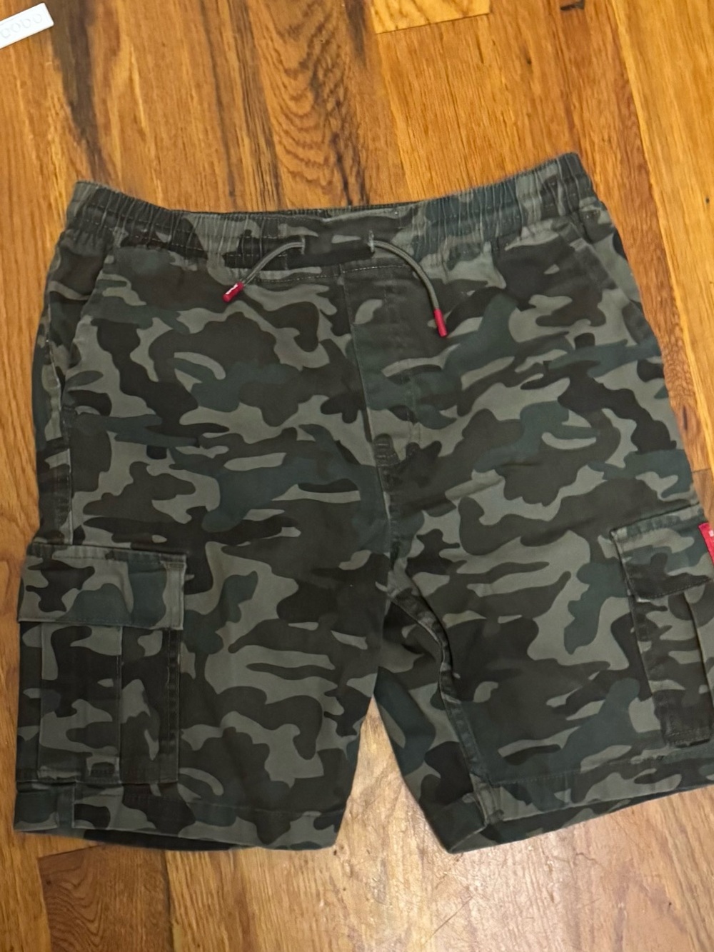 Boys Camo Cargo Shorts - Green Camouflage